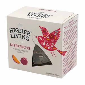 Higher Living Organic - Organic Super Fruits Teapees, 20 Bags | Pack of 4