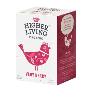 Higher Living Organic - Organic Very Berry Tea, 15 Bags | Pack of 4