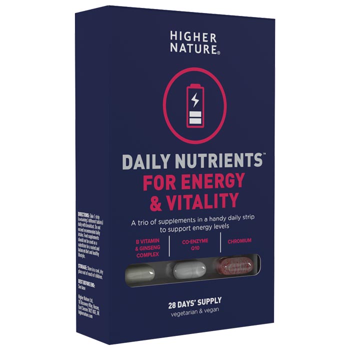 Higher Nature - Daily Nutrients For Energy & Vitality, 28 Days Supply