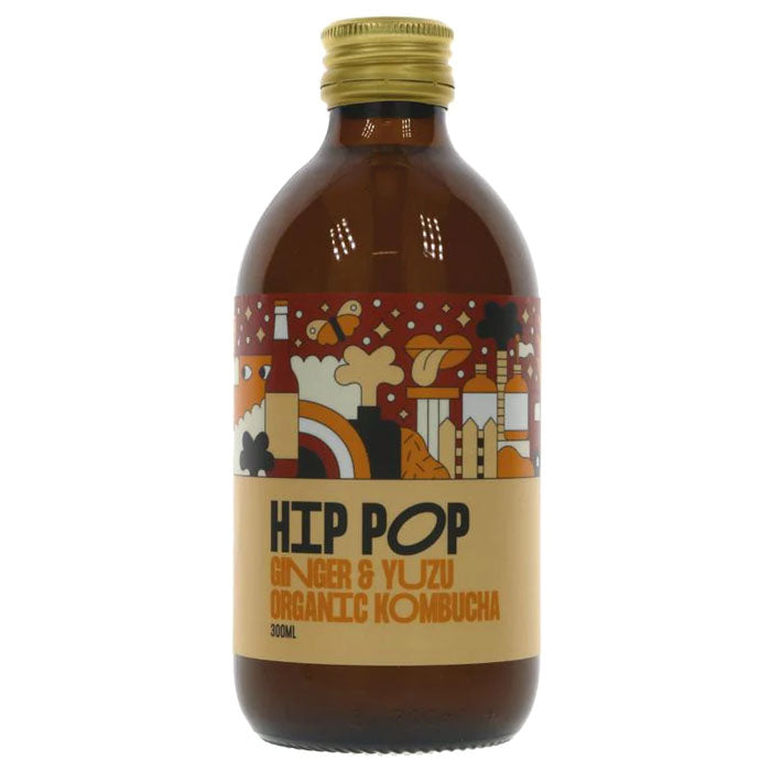 Hip Pop - Organic Kombucha - Ginger & Yuzu, 330ml