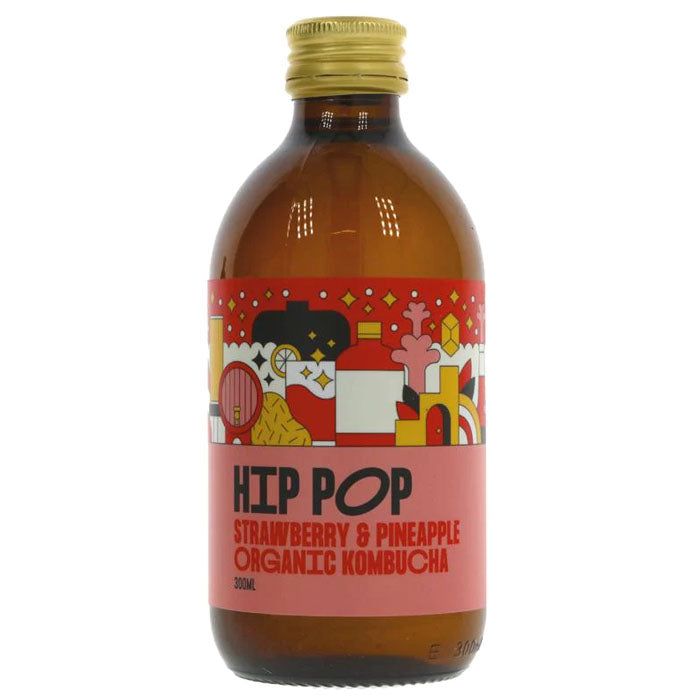 Hip Pop - Organic Kombucha - Strawberry & Pineapple, 330ml