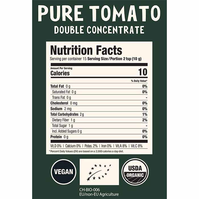 Hlthpunk - Organic Pure Tomato Double Concentrate Paste, 150g - back