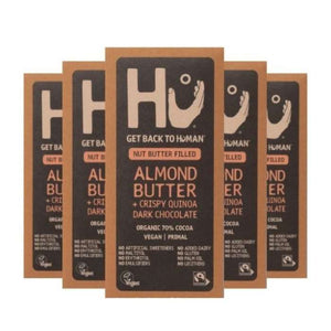 Hu - Organic Almond Butter & Crispy Quinoa Dark Chocolate Bar 70%, 60g | Multiple Sizes