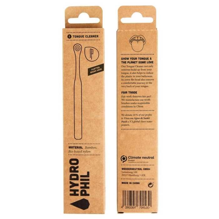 Hydrophil - Bamboo Tongue Cleaner Brush back