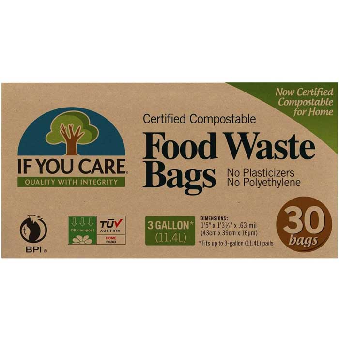 If You Care - FSC Certified Compostable Bags - 3 Gallon Food Waste Bags , 30 Bags