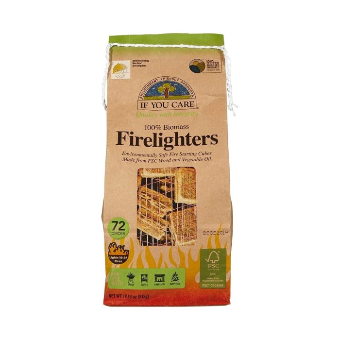 If You Care - Firelighters 100% Biomass, 72-Pack front