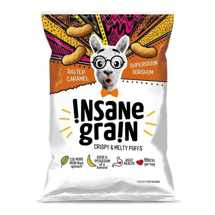 Insane Grain - Sorghum Supergrain Puffs Salted Caramel, 24g