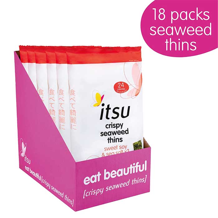 Itsu - Sweet Soy & Sea Salt Crispy Seaweed Thins - 18 Pack, 5g