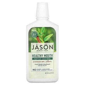 Jason Natural - Healthy Mouth Tartar Control Cinnamon Clove Mouthwash, 480ml