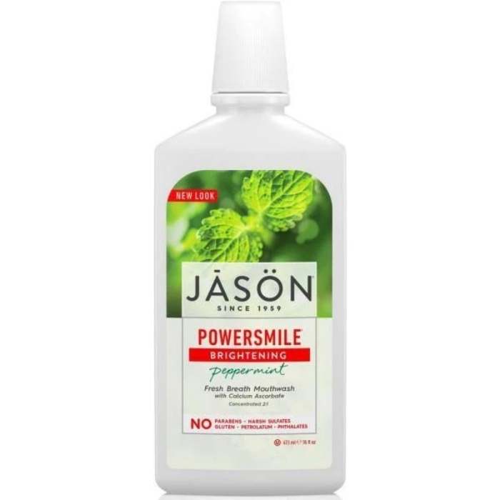 Jason Natural - Powersmile Brightening Peppermint Mouthwash, 480ml - front