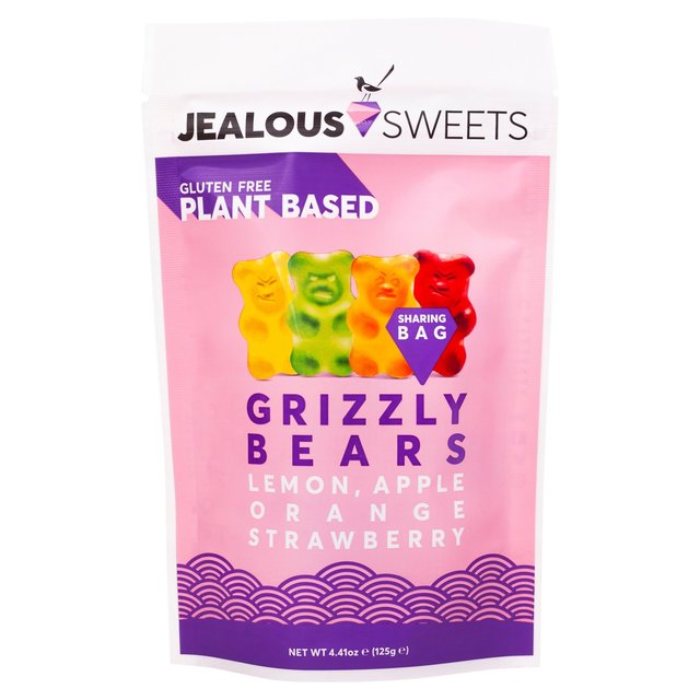 Jealous Sweets - Grizzly Bears Share Bag Vegan Gummies, 125g 