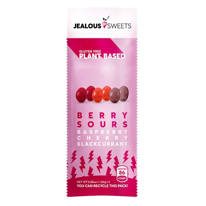 Jealous Sweets - Vegan Gummie Sours - Berry Sours Shot Bag (24g) 1-Pack