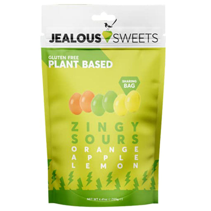 Jealous Sweets - Vegan Gummie Sours - Zingy Sours Share Bag (125g) 1-Pack