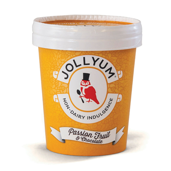 Jollyum - Non Dairy Passionfruit & Chocolate Ice Cream | Multiple Sizes - PlantX UK