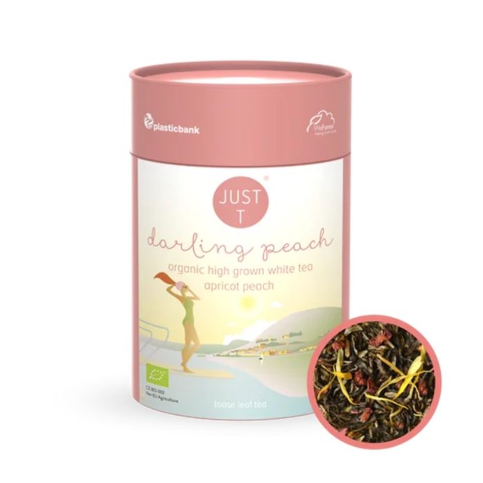 Just T - Darling Peach Organic Premium Loose Leaf Tea, 80g - front