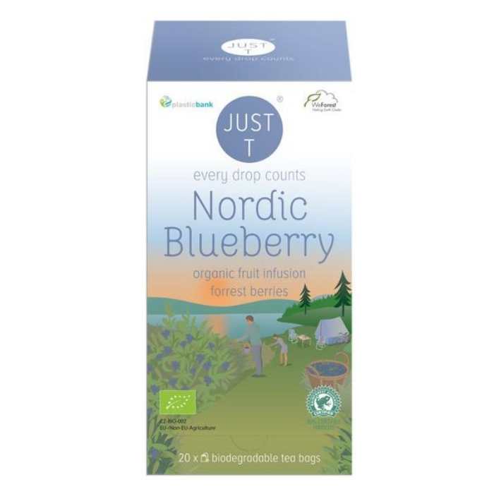 Just T - Nordic Blueberry Organic Tea, 20 Bags - front