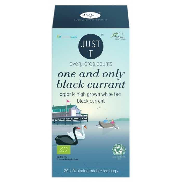 Just T - One & Only Blackcurrant Organic Tea, 20 Bags - front