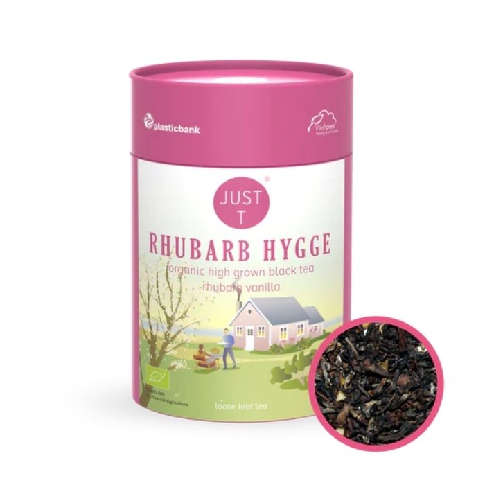 Just T - Rhubarb Hygge Organic Loose Leaf Tea, 80g - front