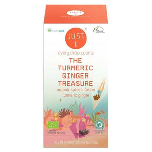 Just T - The Turmeric Ginger Treasure Organic Tea, 20 Bags | Pack of 6