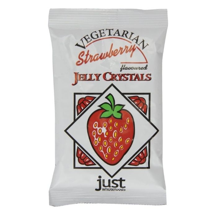 Just Wholefoods - Jelly Crystals Strawberry, 85g - front