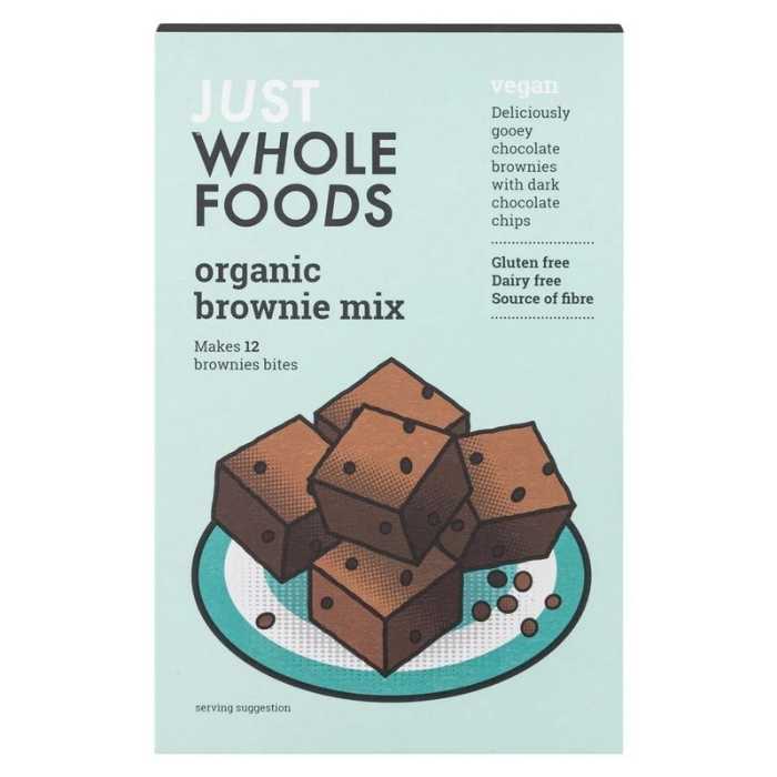 Just Wholefoods - Organic & Vegan Brownie Mix, 318g - front
