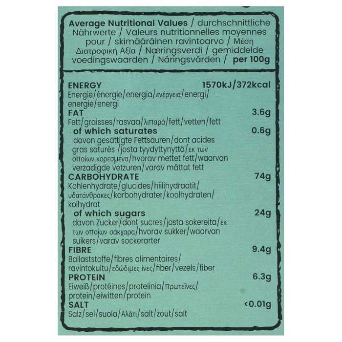 Amisa - Organic Gluten-Free Chestnut Flour, 350g - nutrition facts