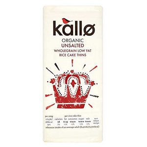 Kallo - Organic Unsalted Rice Cakes, 130g | Multiple Options