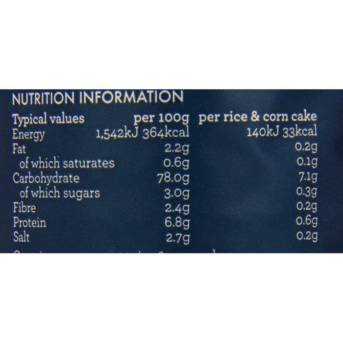 Kallo Foods - Sea Salt & Balsamic Vinegar Wholegrain Rice & Corn Cakes, 122g facts