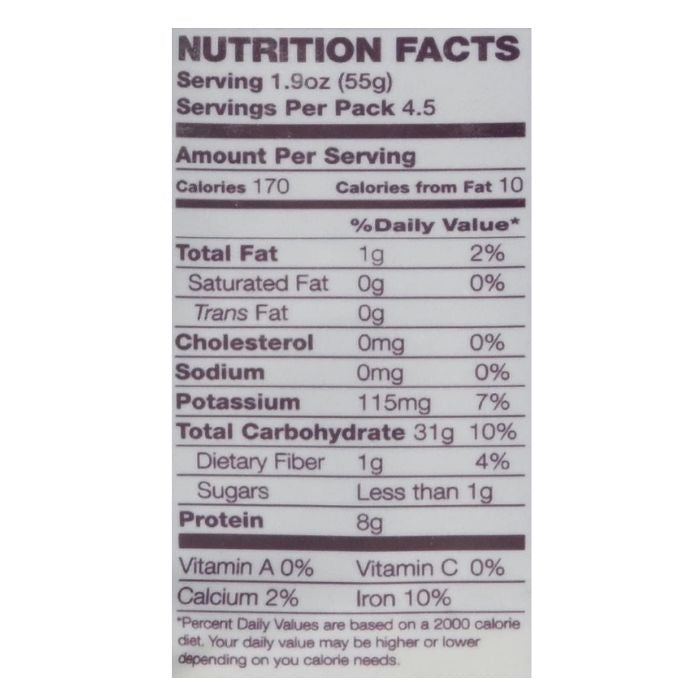 King Soba - Organic Sweet Potato & Buckwheat Noodles, 250g - nutrition facts