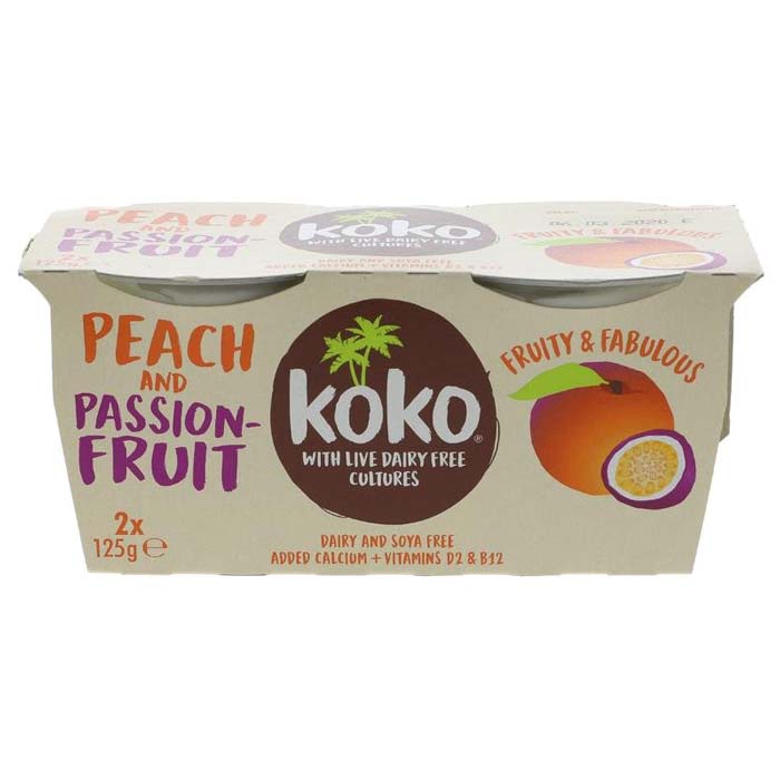 Koko - Dairy Free Yoghurt Alternative - Peach & Passion Fruit, 125g