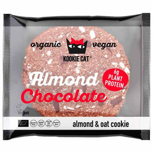 Kookie Cat - Protein Dark Chocolate Almond & Oat Cookie, 50g | Multiple Sizes