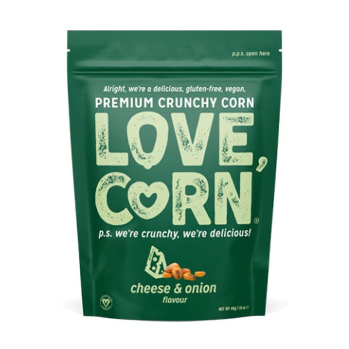 LOVE CORN - Crunchy Corn - Cheese & Onion (45g) 1-Pack