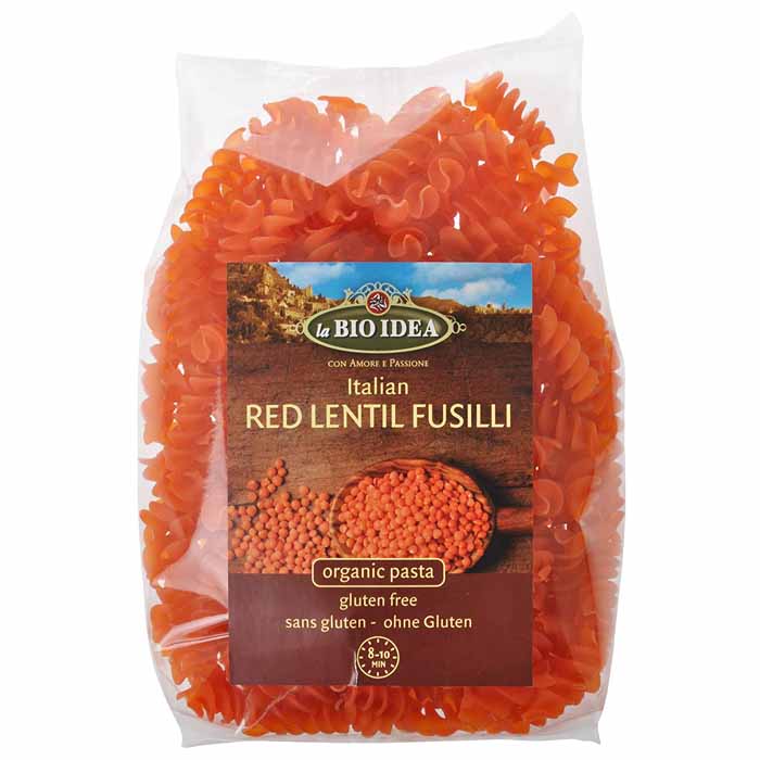 La Bio Idea - Organic Red Lentil Fusilli Pasta, 250g
