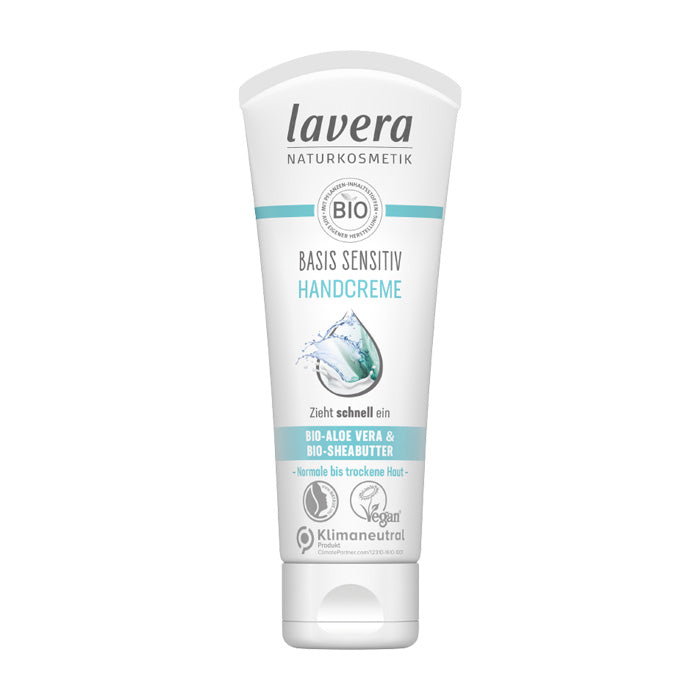 Lavera - Basis Sensitive Hand Cream with Organic Aloe & Shea Butter, 75ml