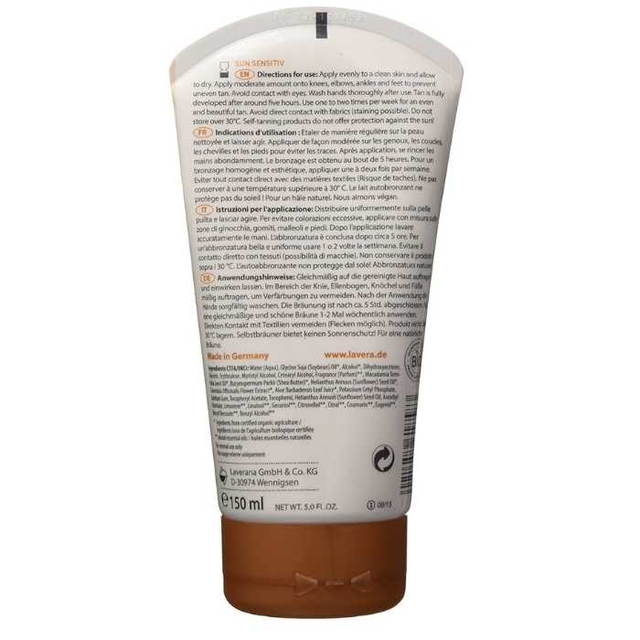 Lavera - Self Tanning Body Lotion, 150ml - back