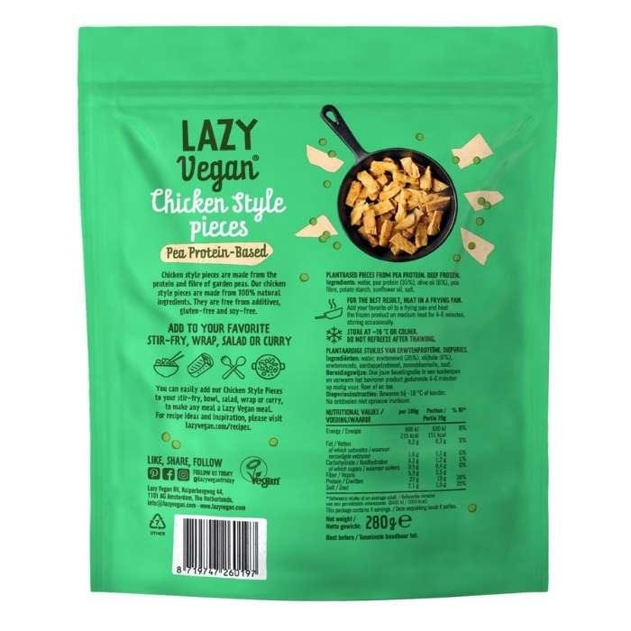 Lazy Vegan - Chicken Style Pieces, 280g - Back
