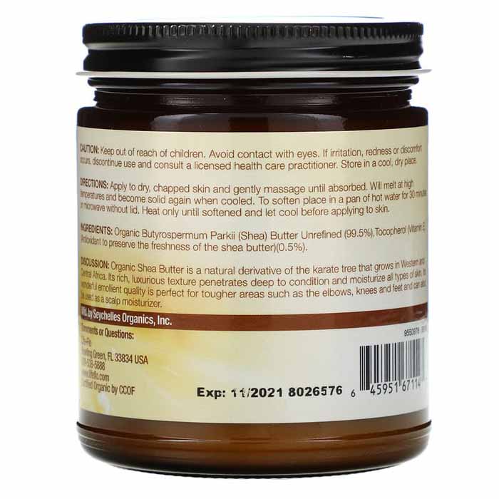 Life-Flo - Organic Pure Shea Butter, 266ml - back