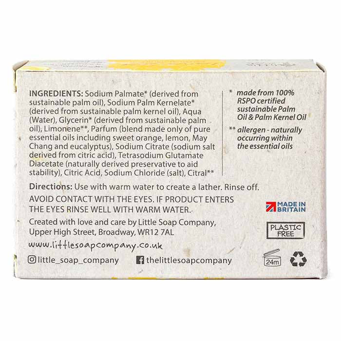 Little Soap Company - Naturals Bar Soap - Lemon Zest, 100g - back