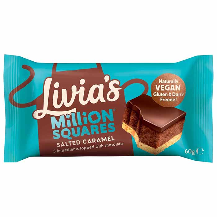 Livia's - Million Squares -  Salted Caramel, 60g