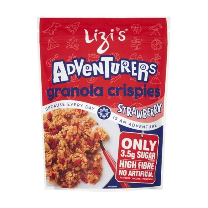 Lizi's Granola - Adventurers Granola Crispies - Strawberry, 400g