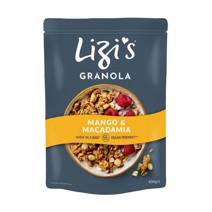 Lizi's Granola - Mango & Macadamia Granola, 400g