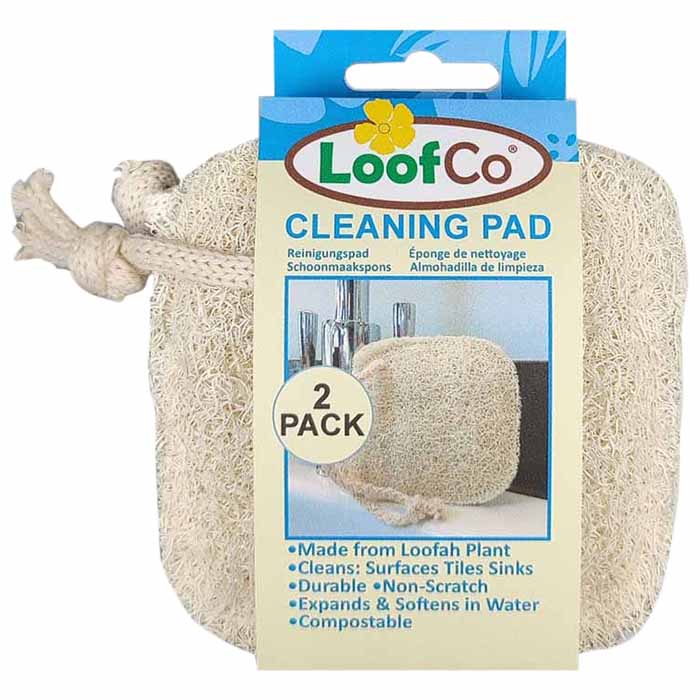 LoofCo - Loofa Cleaning Pads (For Surfaces, Tiles & Sinks) - 2 Pack