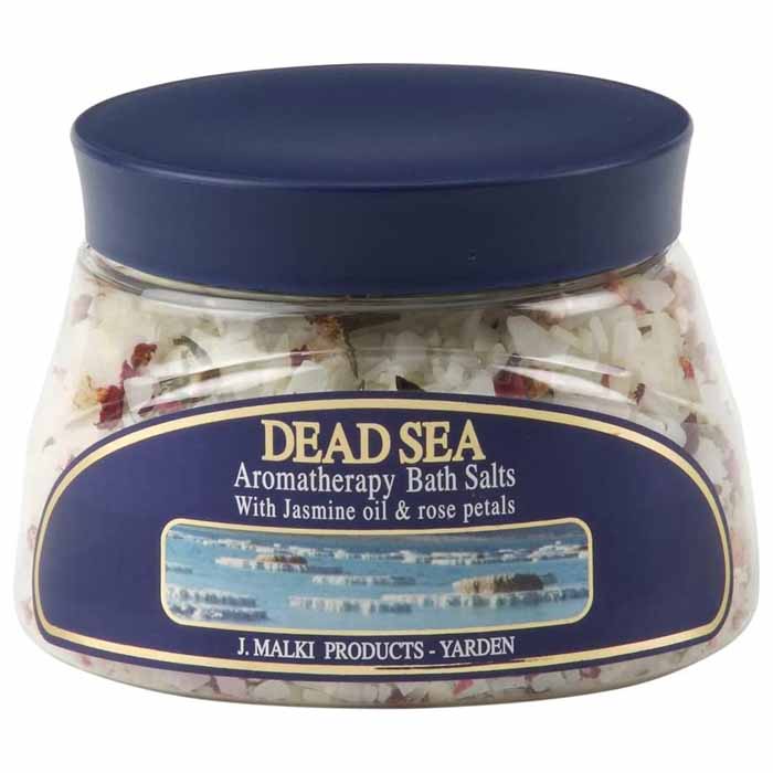 Malki Dead Sea - Aromatherapy Bath Salts - Jasmine Oil & Rose Petals, 500g