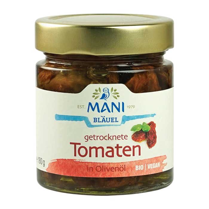 Mani - Organic Sun-Dried Tomatoes in Olive Oil, 180g