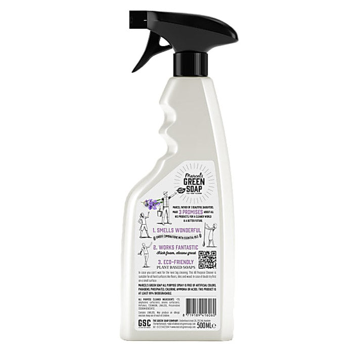 Marcel's Green Soap - All-Purpose Cleaner - Lavender & Rosemary Spray (500ml) - back