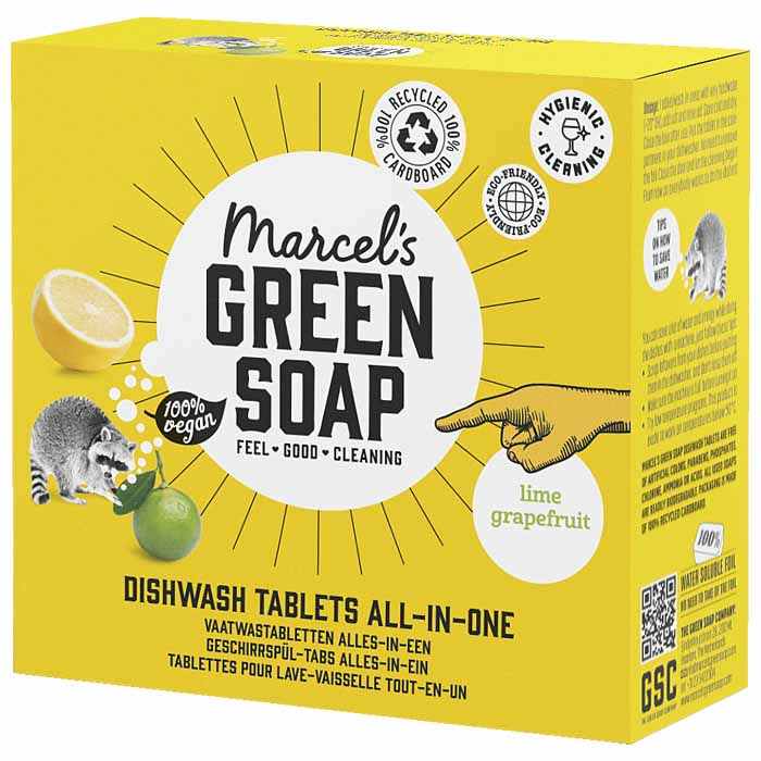 Marcels Green Soap - Dishwash Tablets Grapefruit & Lime, 24 Tablets