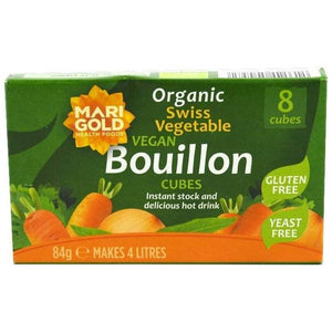 Marigold - Organic Swiss Vegetable Bouillon Cube Gluten & Yeast-Free, 84g | Pack of 12