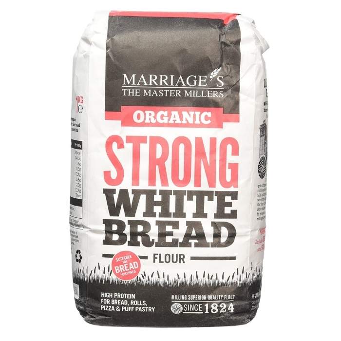 Marriage's - Organic Strong White Bread Flour, 1kg - front
