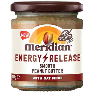 Meridian - Energy Release Smooth Peanut Butter with Oat Fibre, 160g