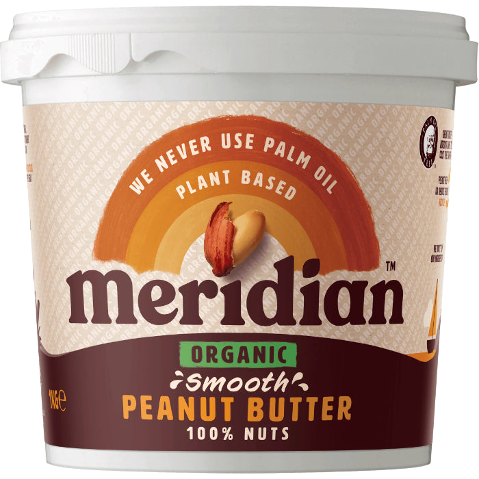 Meridian - Organic smooth Peanut Butter 100 Nuts,, 1kg